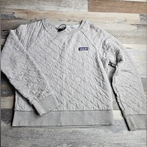 Patagonia Organic Cotton Quilt Crew Pullover Gray Size XS